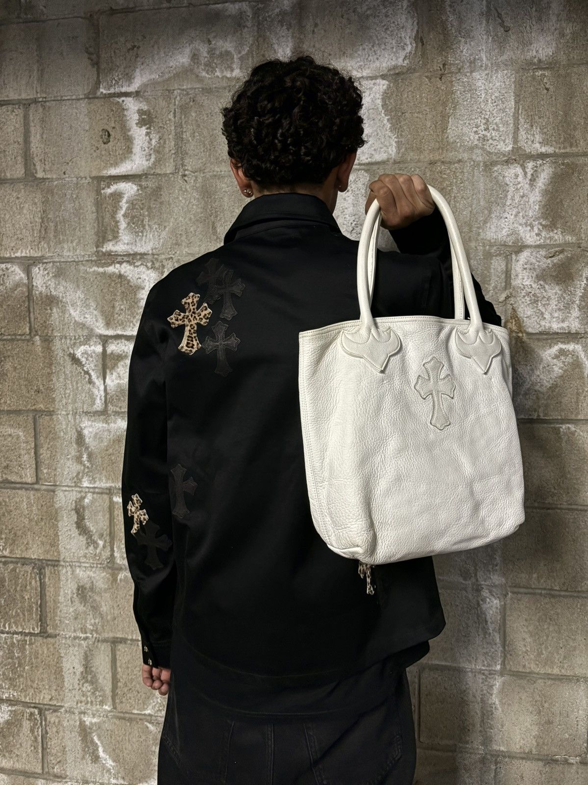 Chrome Hearts Cross Patch FS Leather Tote Bag Size ONE SIZE - 8 Thumbnail