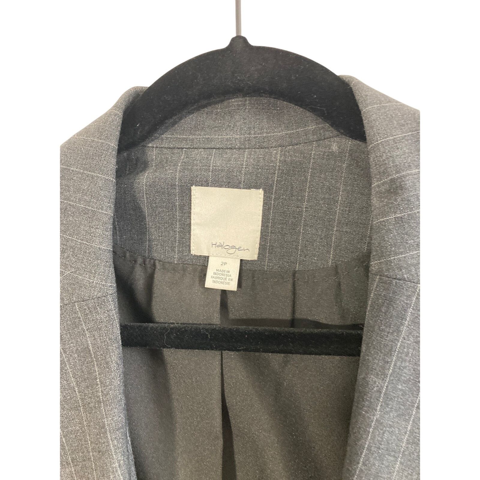 Other Halogen 2P Corporate Women's Grey Button Blazer Size XS / US 0-2 / IT 36-38 - 4 Thumbnail