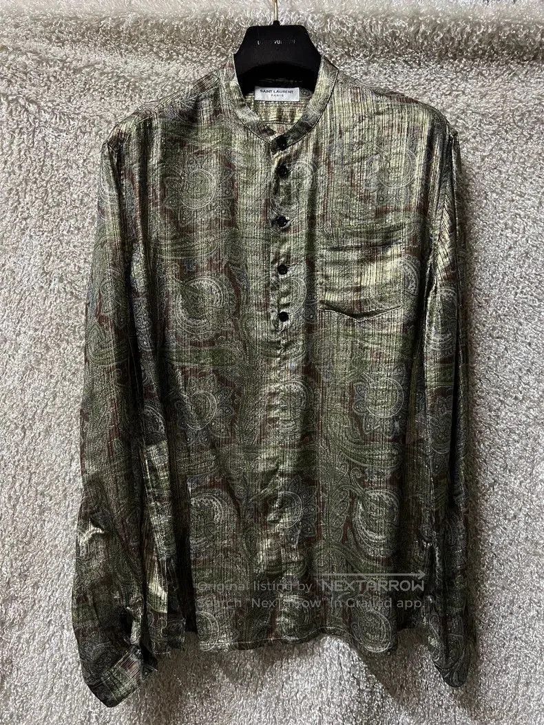 Saint Laurent Paris Saint Laurent Men's Metallic Casual Shirt. Size US S / EU 44-46 / 1 - 1 Thumbnail