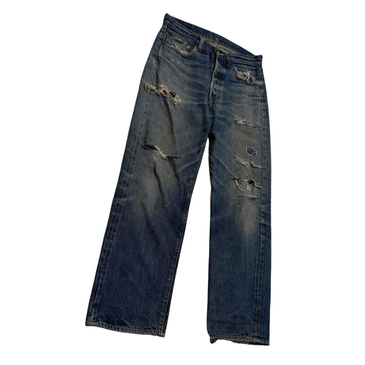 Levi's Vintage 60s Levis 501 Rindem Selvedge Button 6 Jeans Size US 30 / EU 46 - 2 Thumbnail