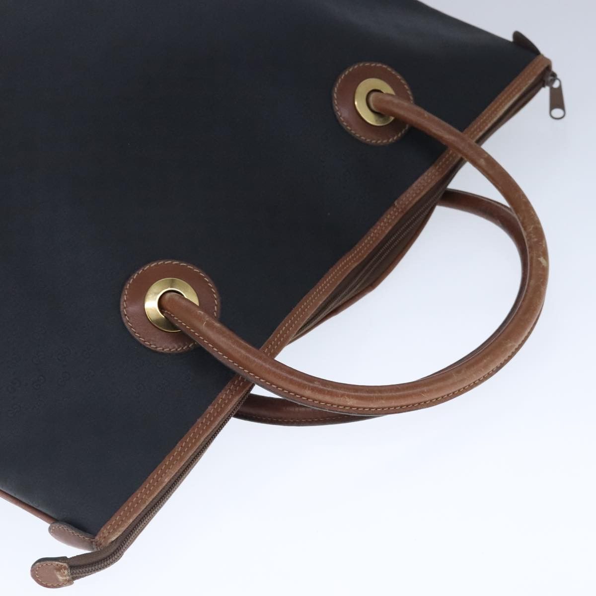 Gucci GUCCI Micro GG Canvas Hand Bag Pvc Leather Black Brown Size ONE SIZE - 6 Thumbnail