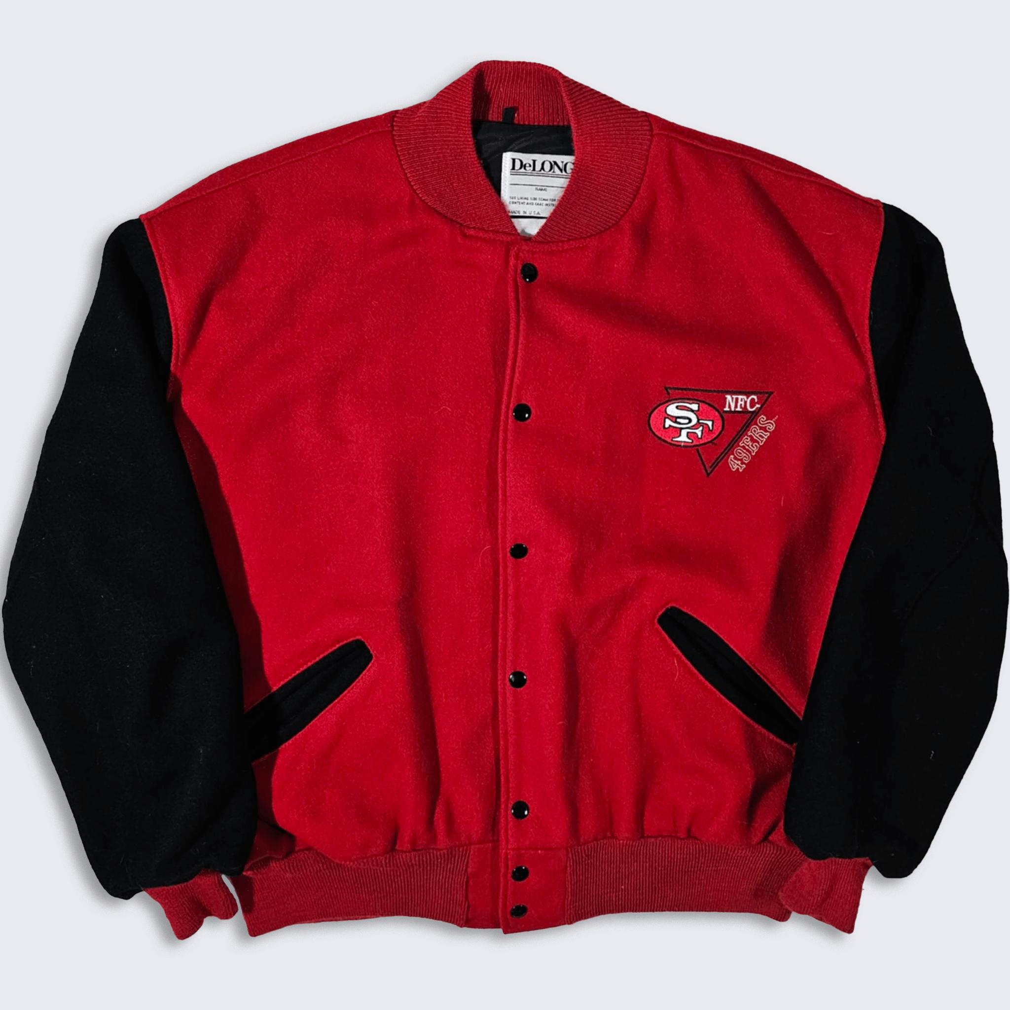 Delong × NFL × Vintage San Francisco 49ers Vintage 90s DeLong Varsity Jacket Size US XL / EU 56 / 4 - 2 Thumbnail