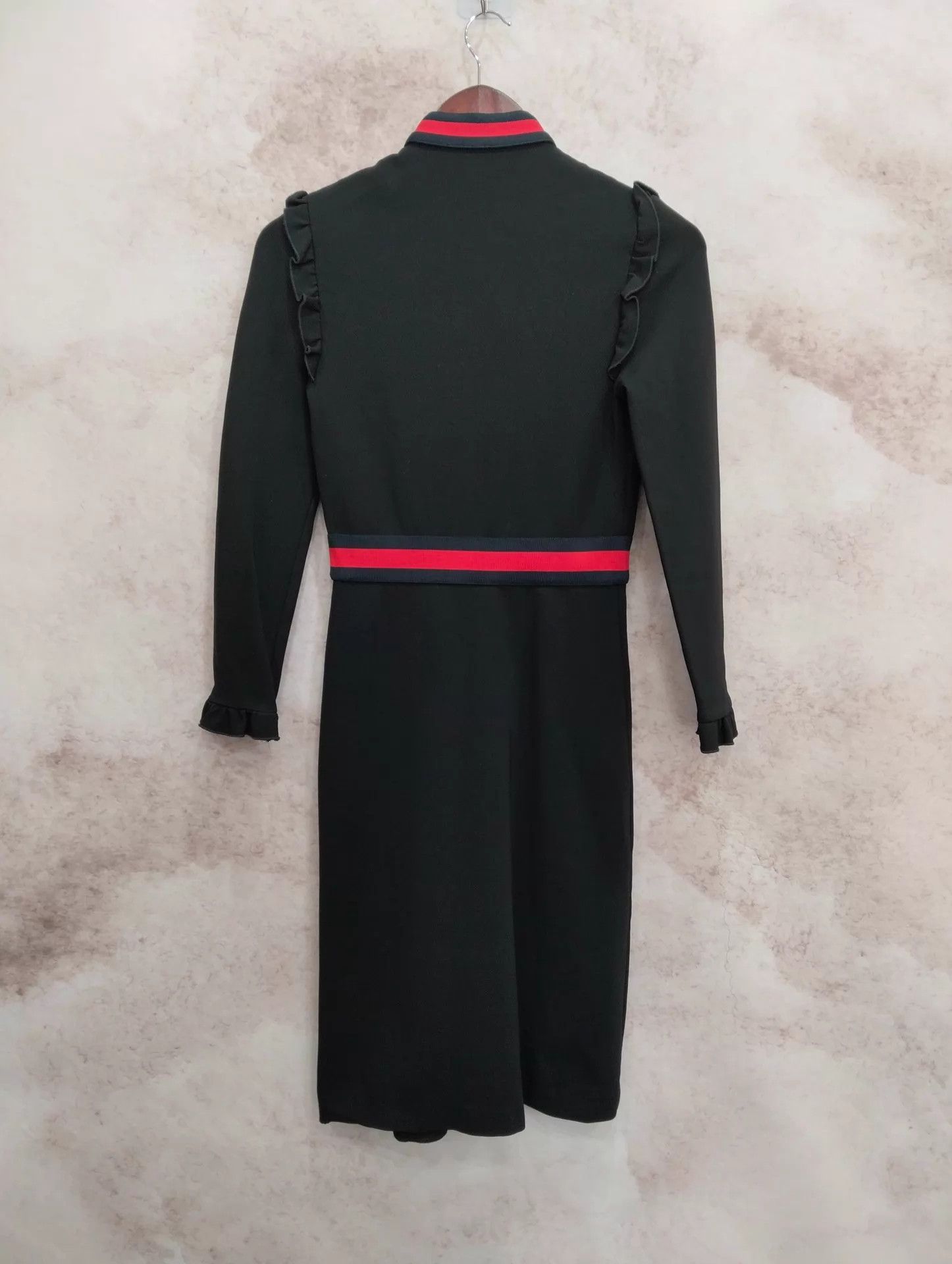 Gucci GUCCI women's collar zipper A-line long-sleeve dress S Size S / US 4 / IT 40 - 2 Thumbnail