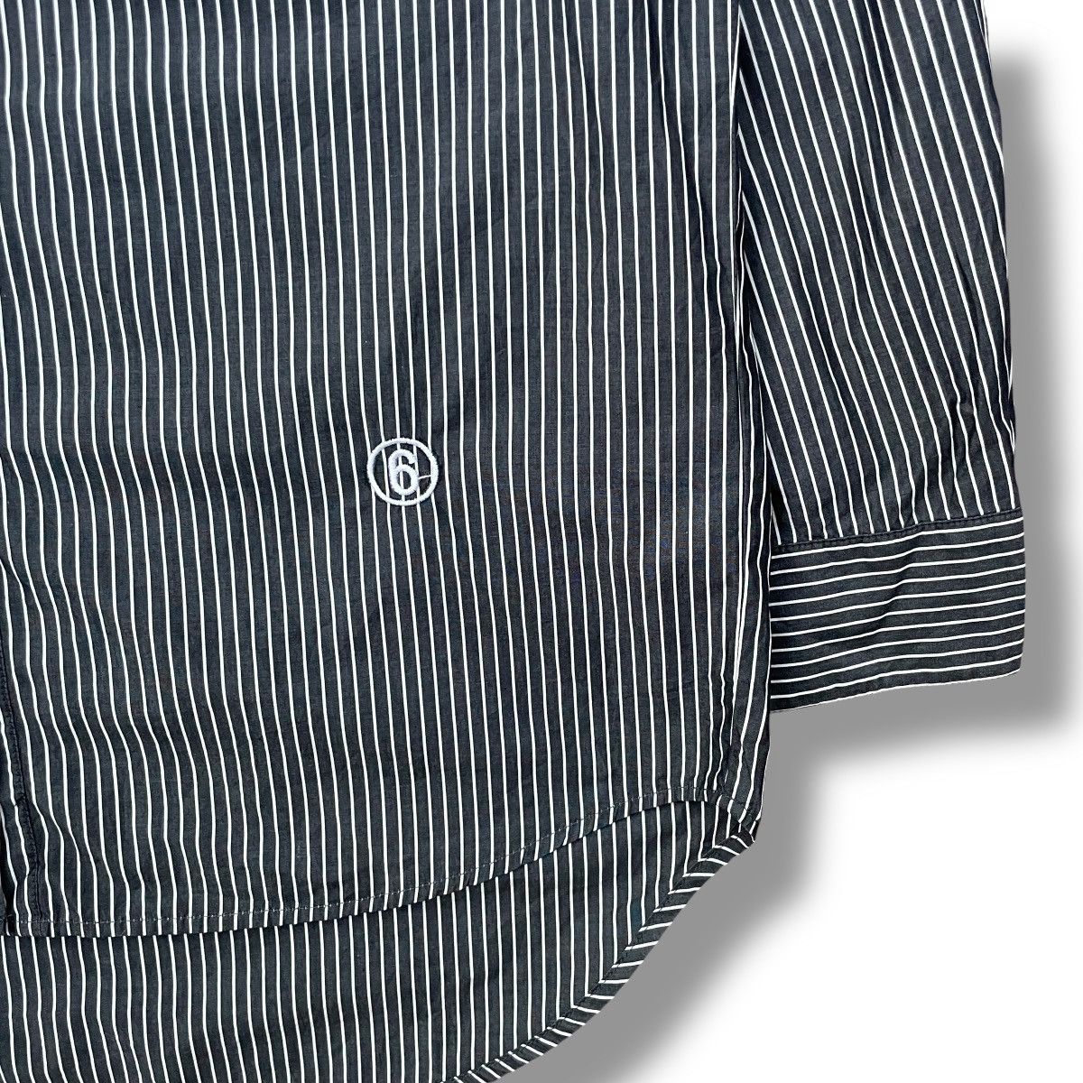 MM6 MM6 Maison Margiela S/S20 Striped Long Back Button-up Shirt Size US M / EU 48-50 / 2 - 2 Thumbnail