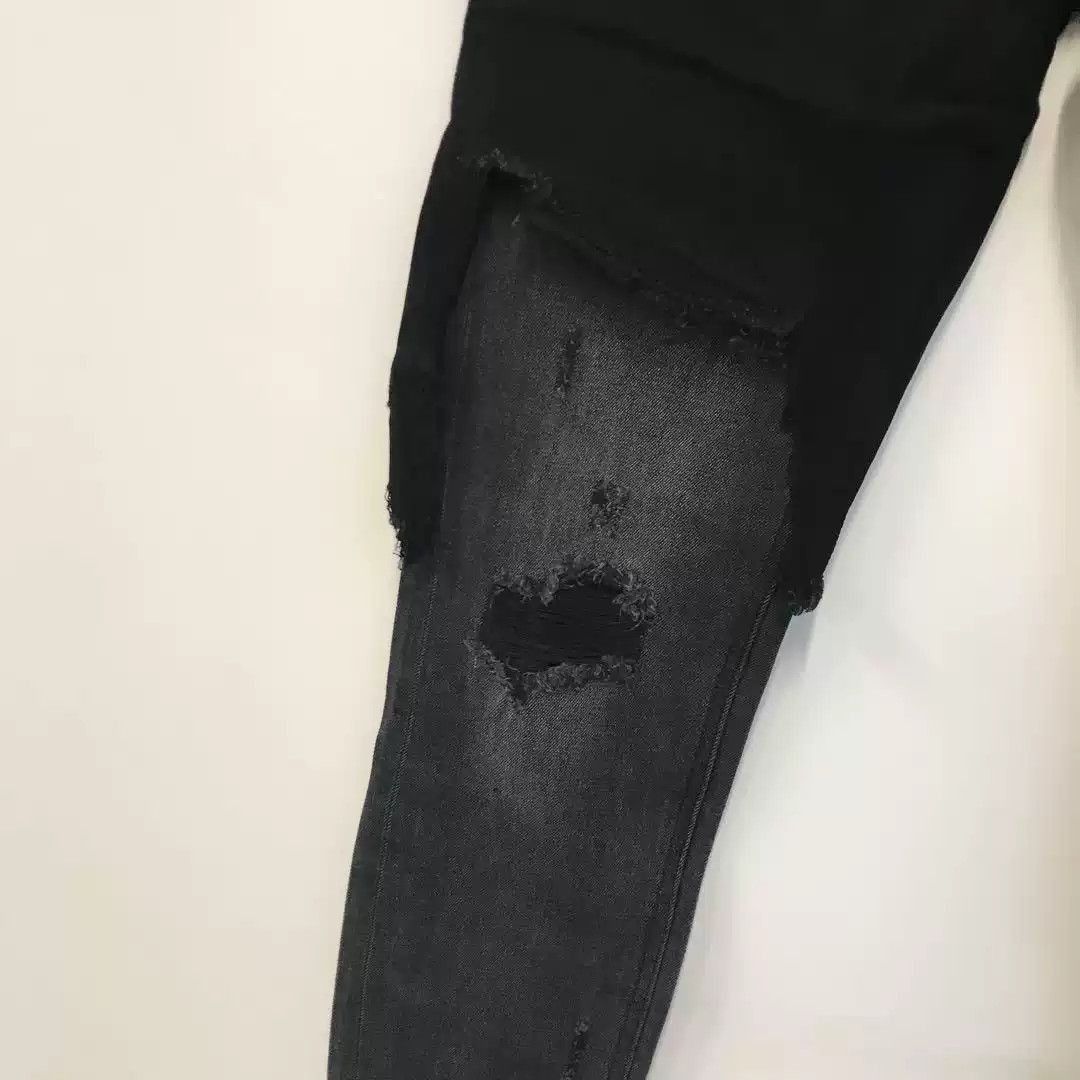 Raf Simons Raf Simons double-layered ripped jeans Size US 31 - 4 Thumbnail