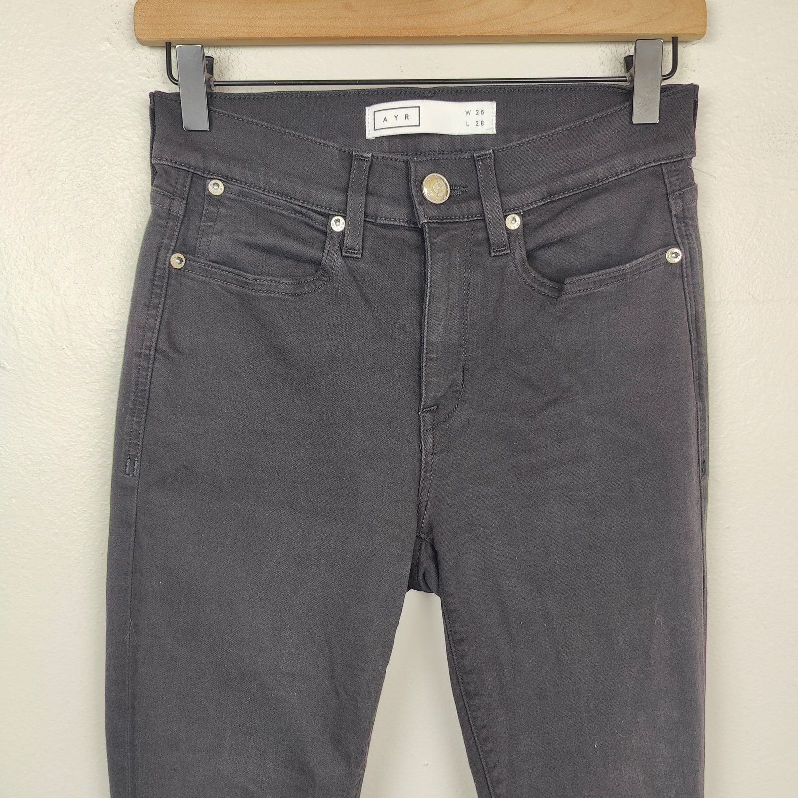 Other Ayr The Chiller Jeans Womens 26x28 Black Wash Skinny Size 26" / US 2 / IT 38 - 2 Thumbnail
