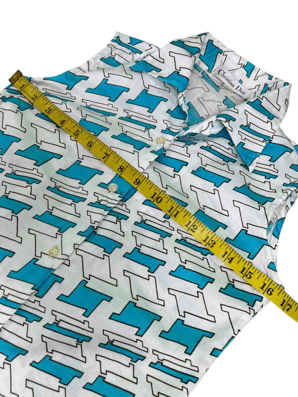 Christian Dior Monsieur Vintage Christian Dior Sleeveless Full print Shirt Size M / US 6-8 / IT 42-44 - 4 Thumbnail