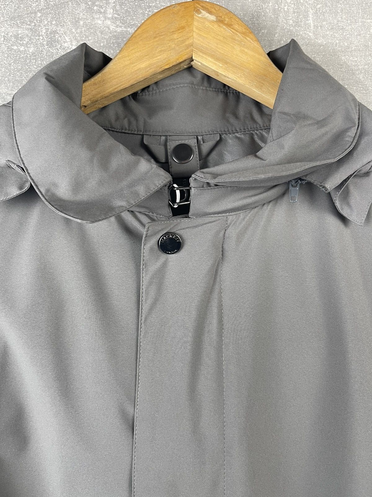Hackett Hackett London Shower Resistant Hooded Zip Button Rain Coat Size US XL / EU 56 / 4 - 7 Thumbnail