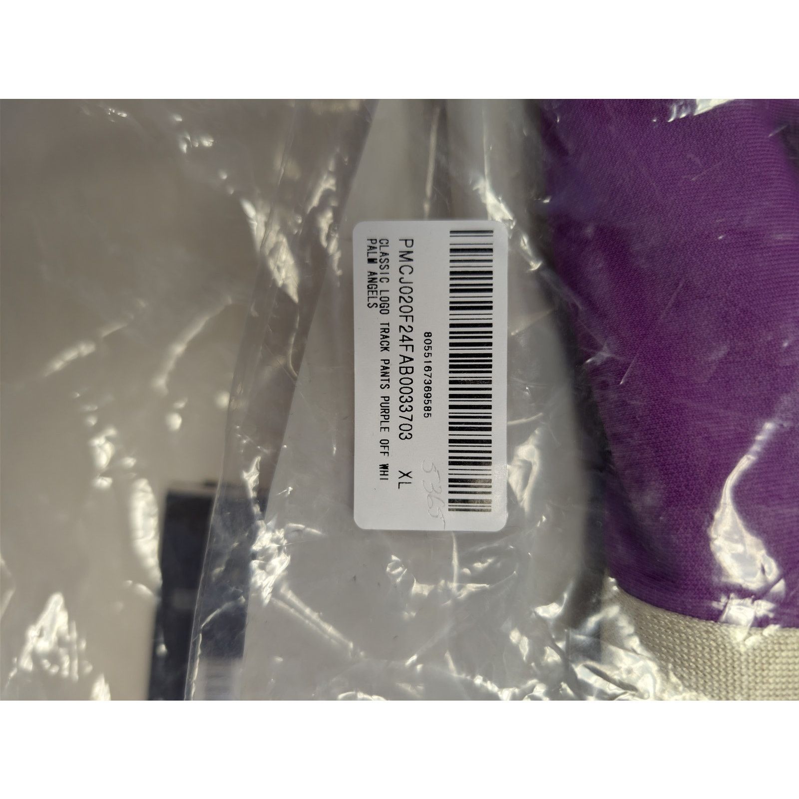 Palm Angels o1rshd1 Q:2 / Classic Logo Track Pants in Purple / Off White Size US 36 / EU 52 - 22 Thumbnail