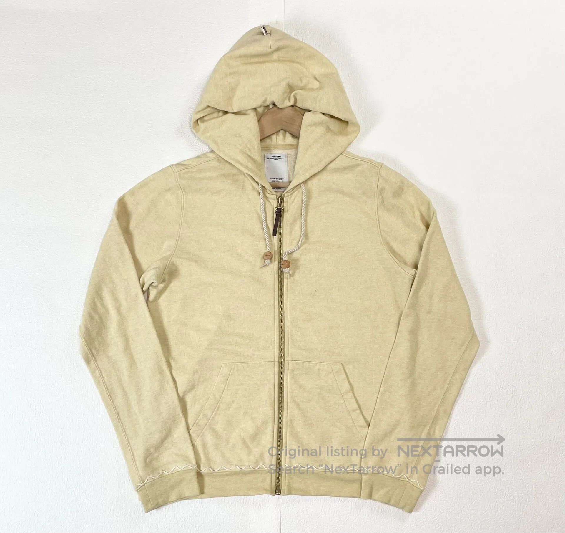 visvim hoodie with logo and zip fastening.