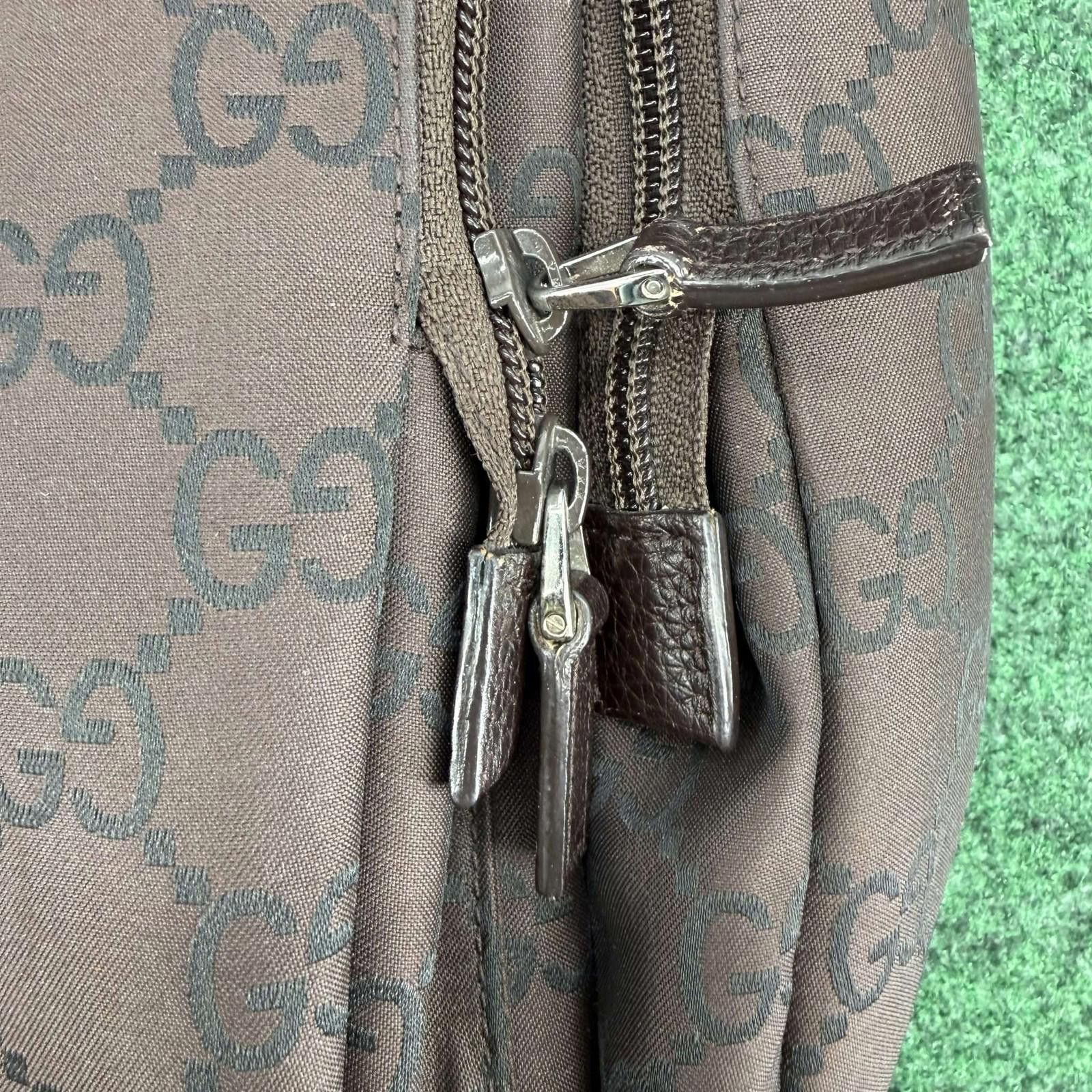 Gucci Gucci GG Monogram Nylon Shoulder Crossbody Bag Dark Brown Size ONE SIZE - 3 Thumbnail