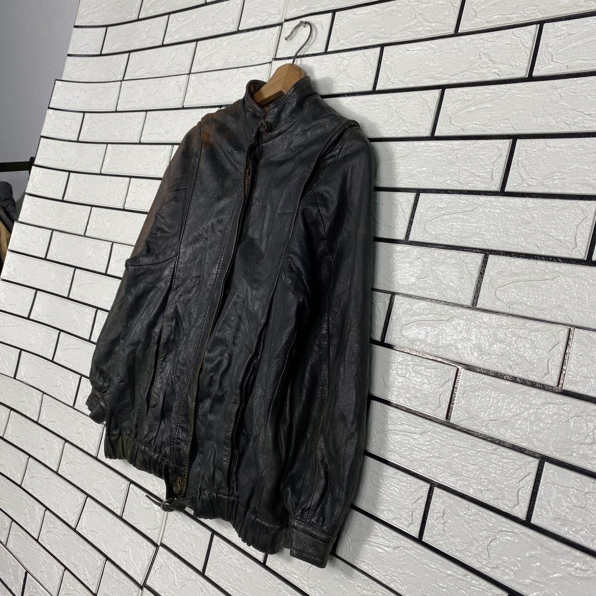 Japanese Brand 📌Vintage Leather Jacket Button Blanket Issey Miyake Size US M / EU 48-50 / 2 - 3 Thumbnail