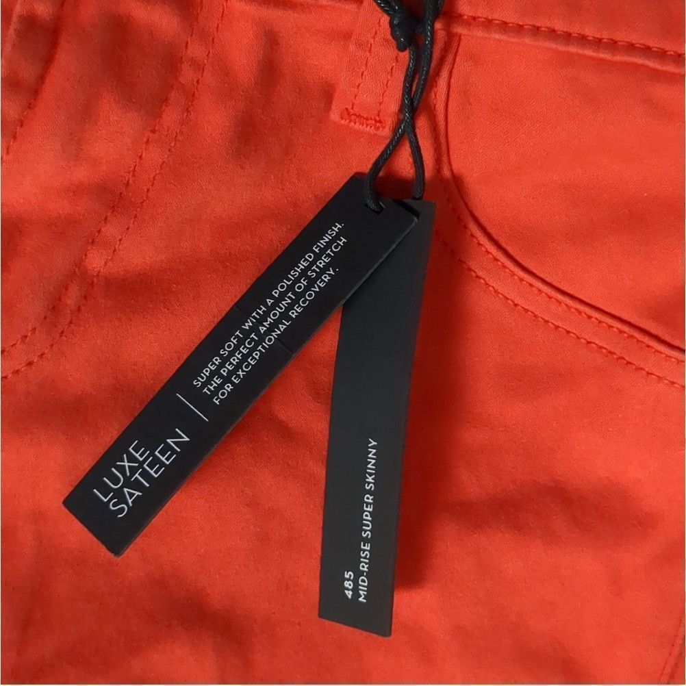 J Brand J brand 485 super skinny luxe sateen jeans coral size 24 Size 25" / US 0 / IT 36 - 3 Thumbnail
