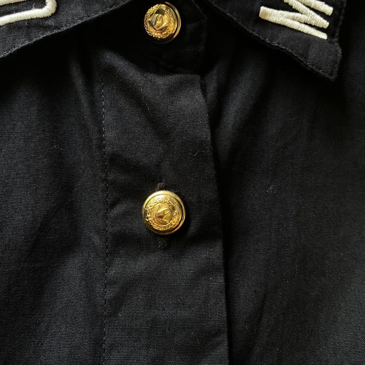 Moschino MOSCHINO Black Moschino Logo Collar Shirt Size L / US 10 / IT 46 - 10 Thumbnail