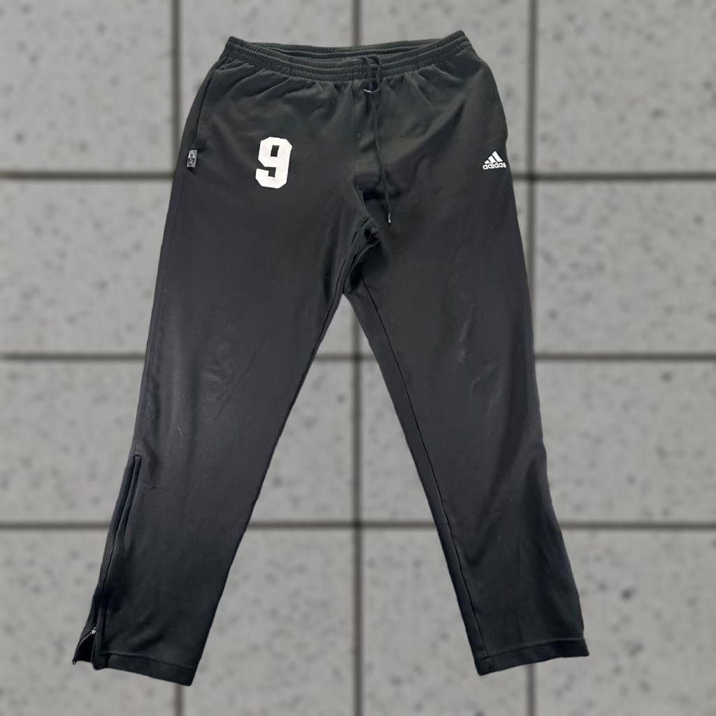 VINTAGE adidas Pants Mens L Black 100% Polyester Drawstring