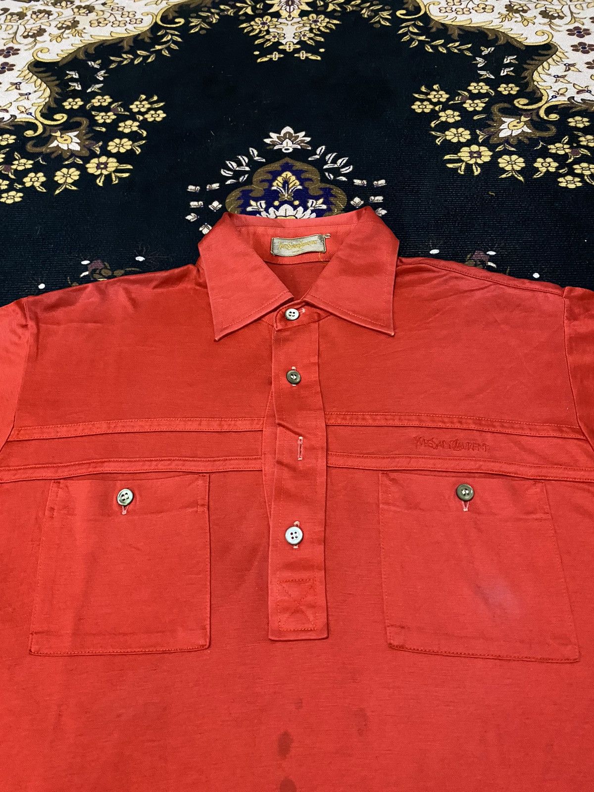 Yves Saint Laurent 🚨Last Drop🚨70s Vtg Yves Saint Laurent Polo Shirt Size US M / EU 48-50 / 2 - 3 Thumbnail