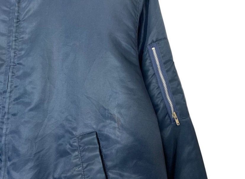 Vintage Vintage 80s Aviator Flight Zipper Navy Bomber Jacket Size US M / EU 48-50 / 2 - 5 Thumbnail