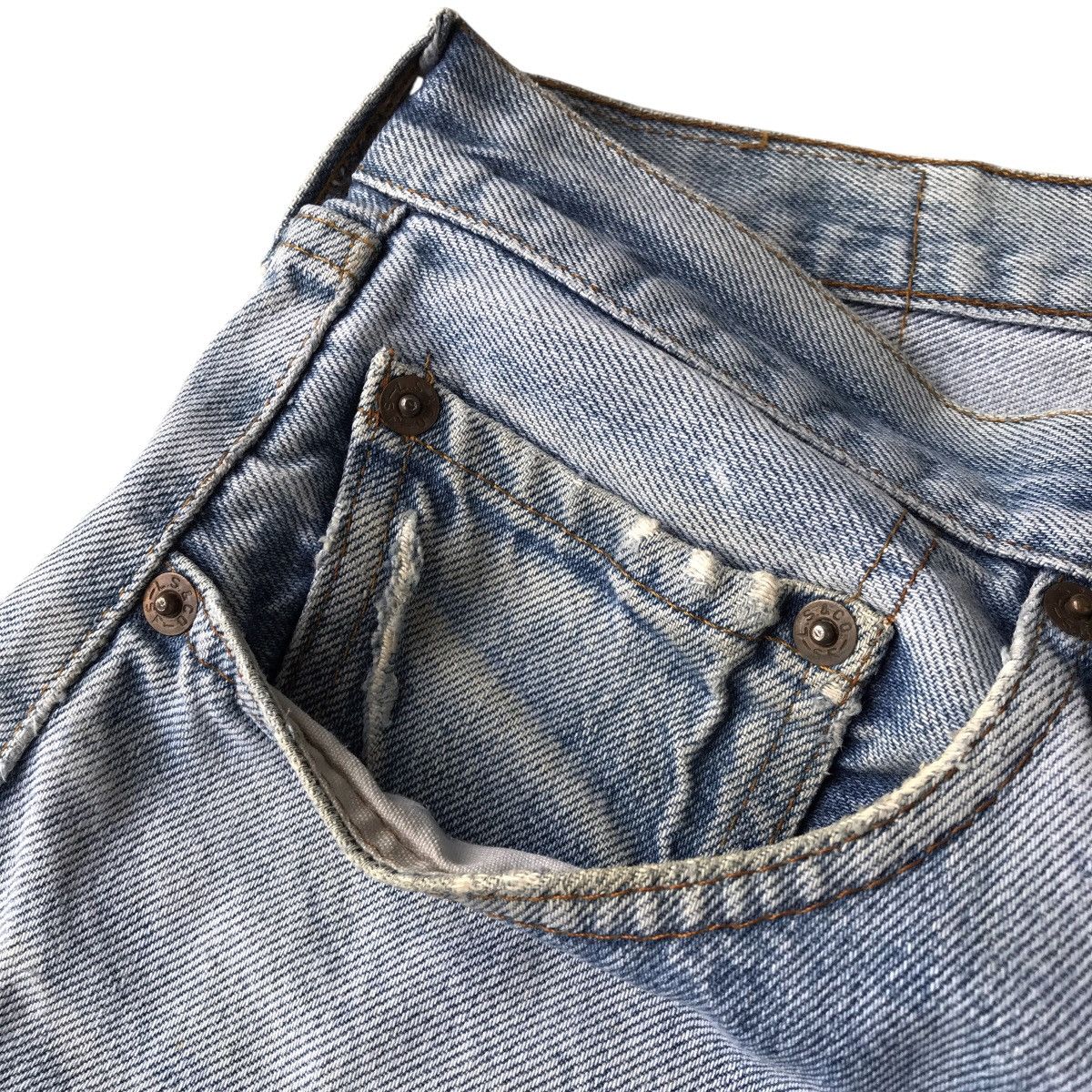 Levi's Levi’s Strauss 501 Vintage 80s USA Distressed Selvedge Denim Size US 32 / EU 48 - 8 Thumbnail