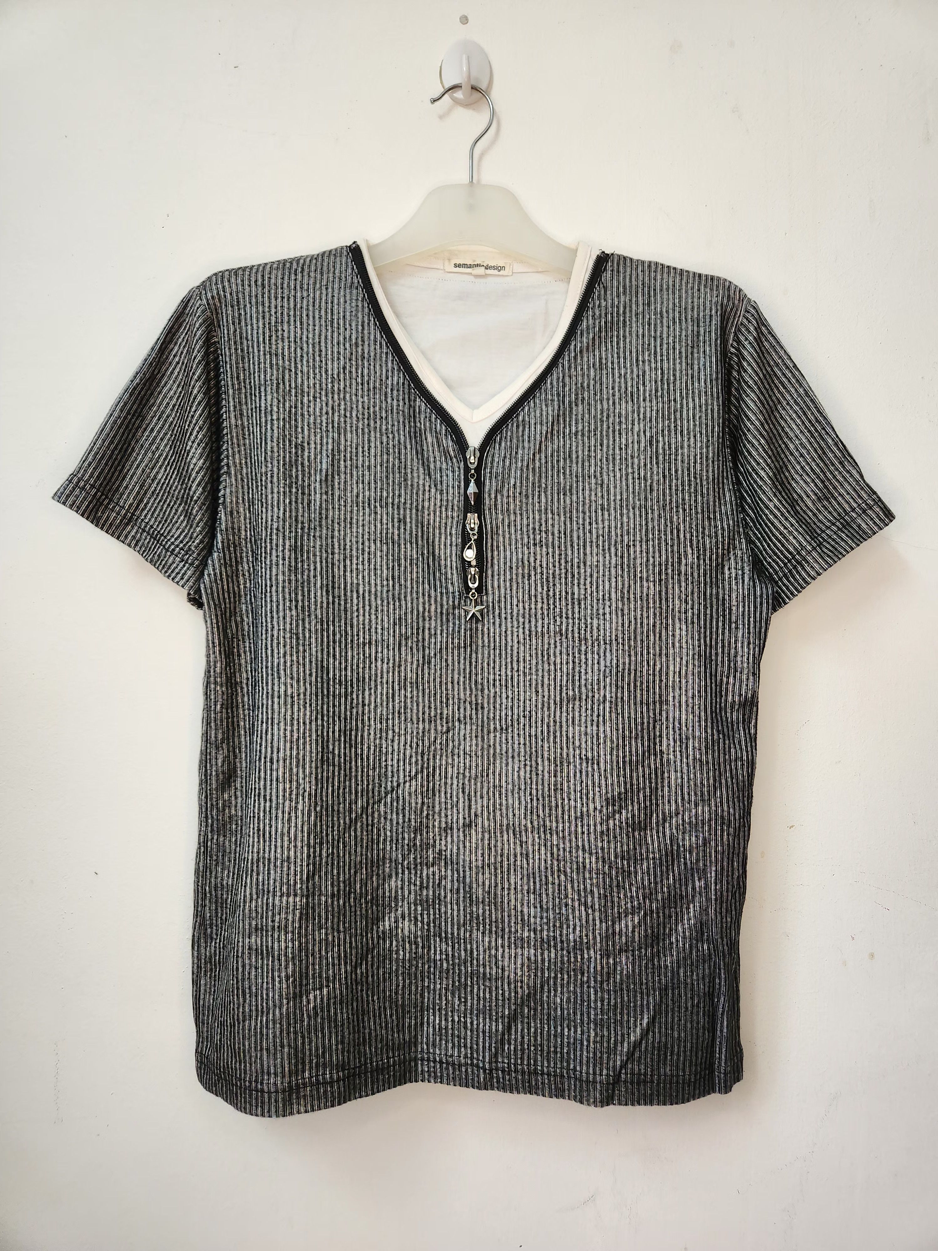 semanticdesign Semantic Design Punk Half Zipper Tee Size US M / EU 48-50 / 2 - 1 Thumbnail