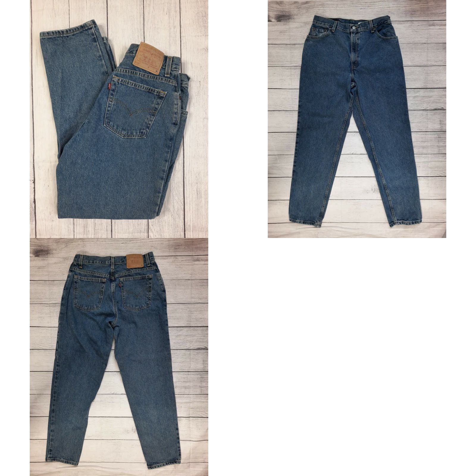 Denime VINTAGE Levis 550 Jeans Denim Blue Mom Women's 14 32x30 Relaxed Fit Tapered Leg Womens Jeans Size 36" / US 14 / IT 50 - 8 Thumbnail