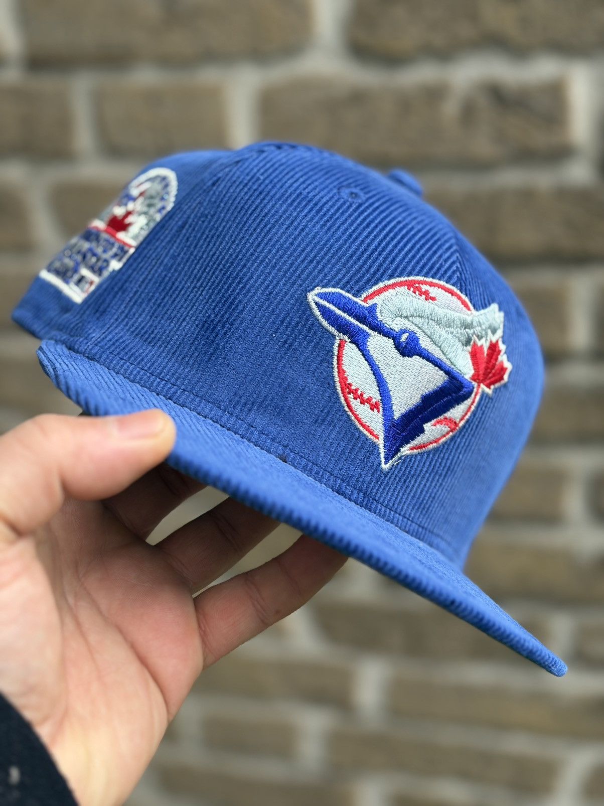 Topperz Blue Corduroy Toronto Blue Jays size 7 1/4 Size ONE SIZE - 1 Thumbnail