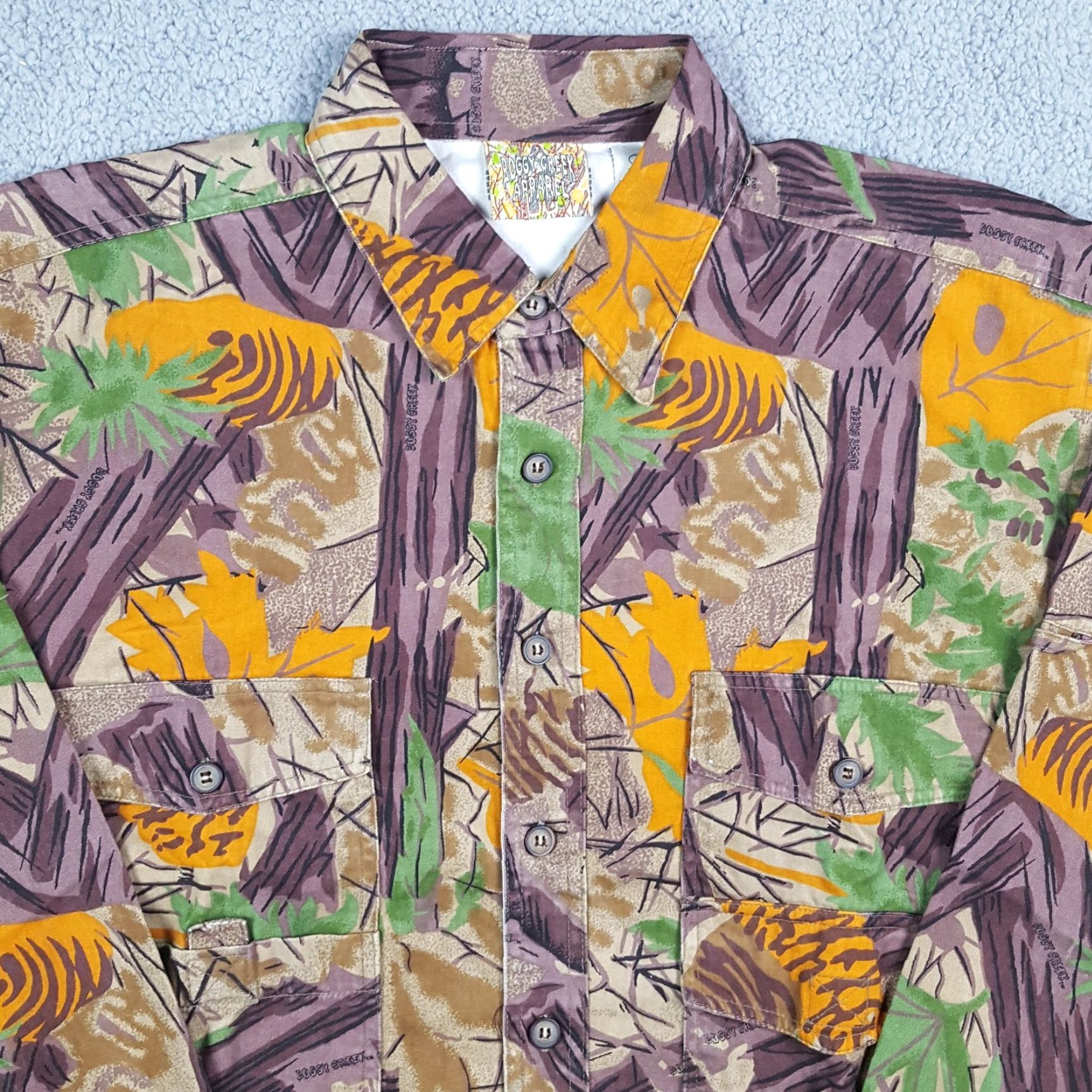 Vintage VINTAGE Boggy Creek Men’s Camouflage Button-Up Shirt Fall 90s Y2K Outdoor Hunting Casual Large Size US M / EU 48-50 / 2 - 2 Thumbnail