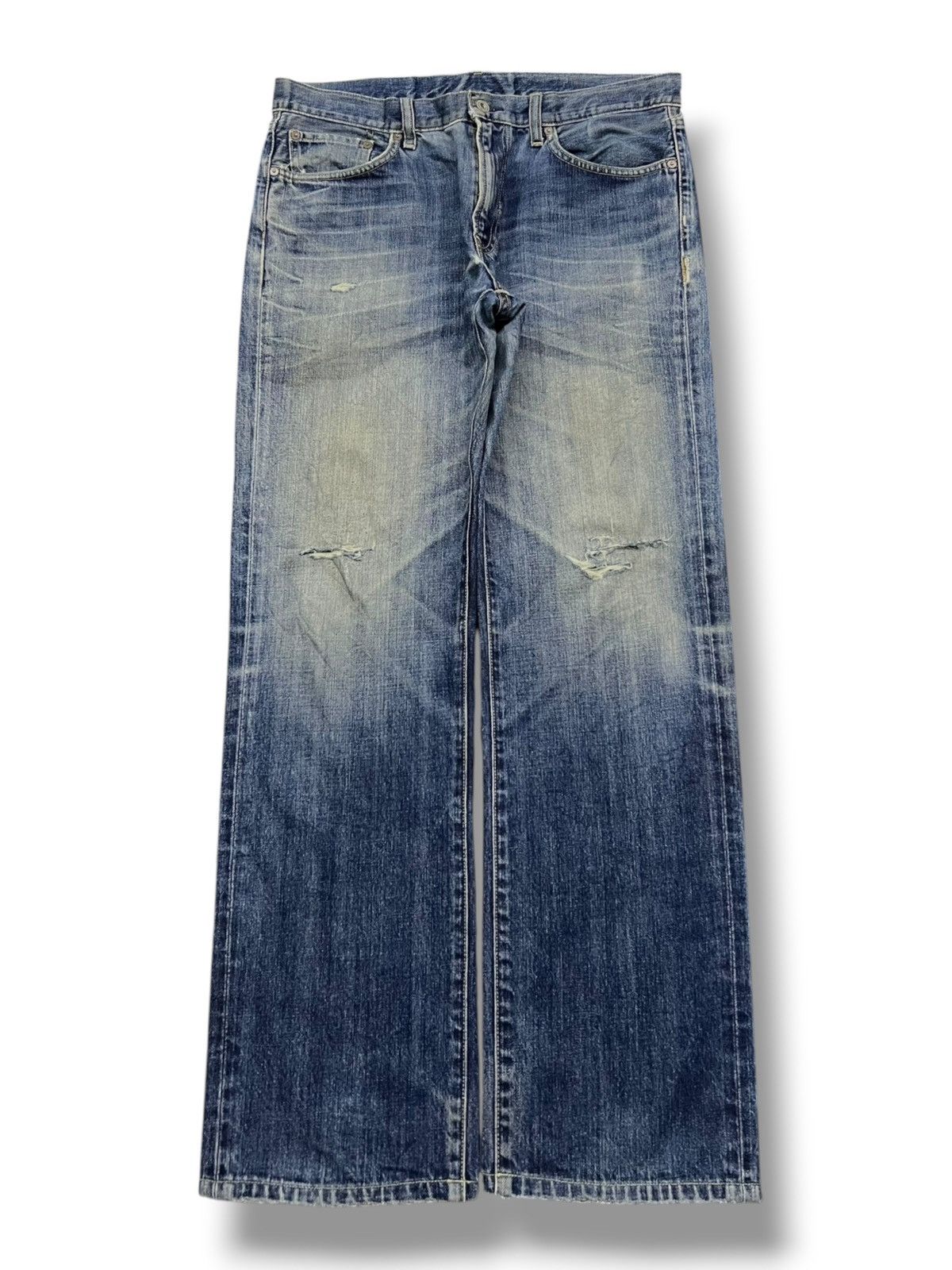 Uniqlo Vintage Uniqlo UJ - Faded Wash, Distressed Denim Size US 36 / EU 52 - 2 Thumbnail