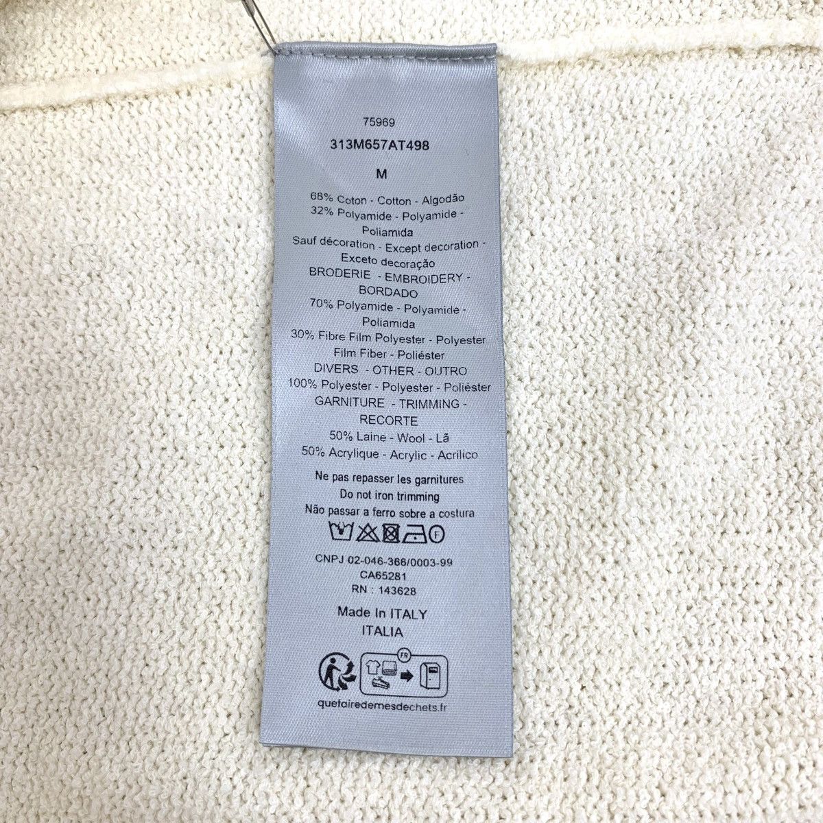 Dior Dior Beige Bunny Head Flocked Long Sleeve Knit Sweater K26WX Size M / US 6-8 / IT 42-44 - 7 Thumbnail