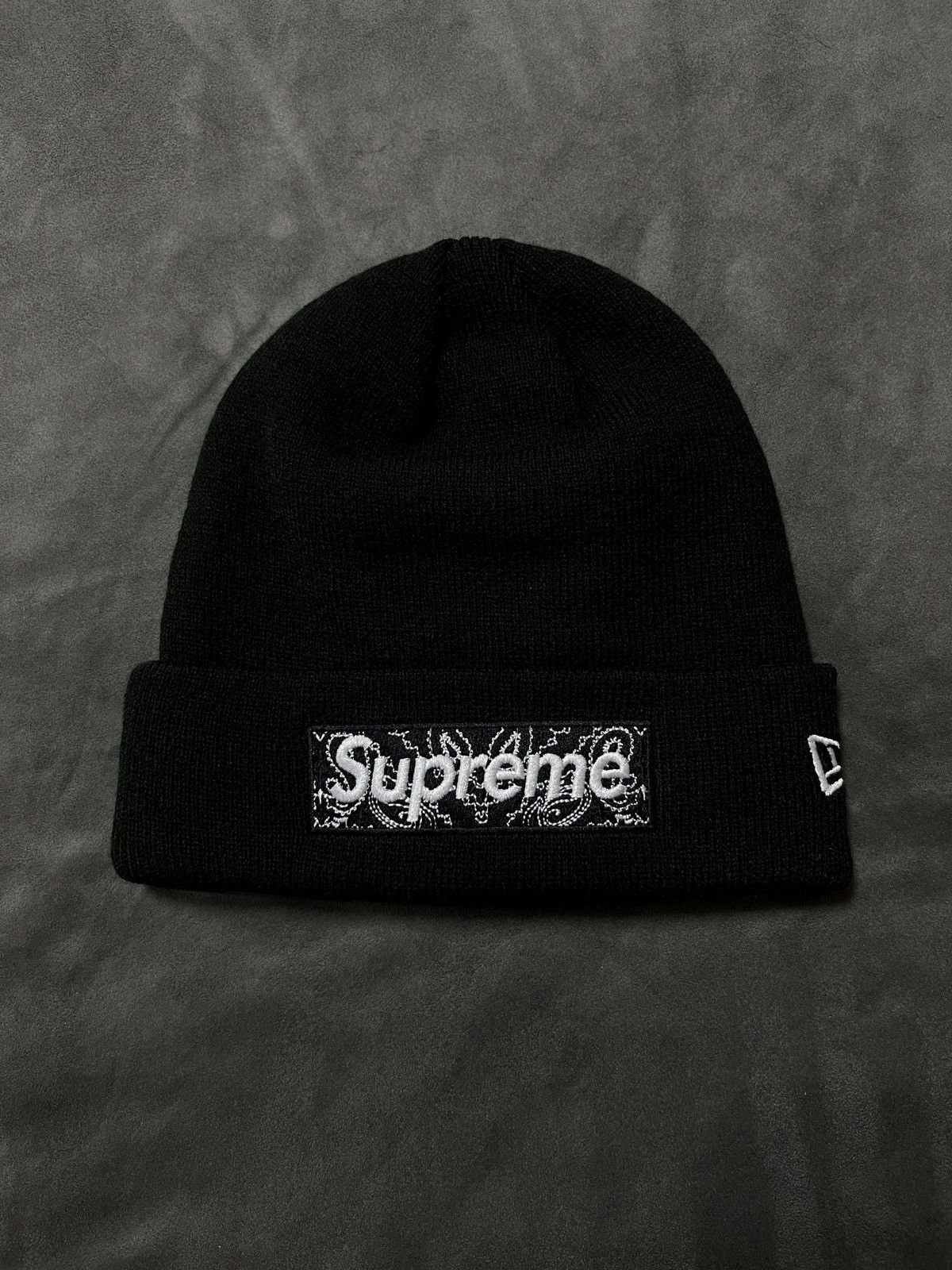 Supreme Rare Supreme 19AW Bandana Box Logo Beanie Black | Grailed