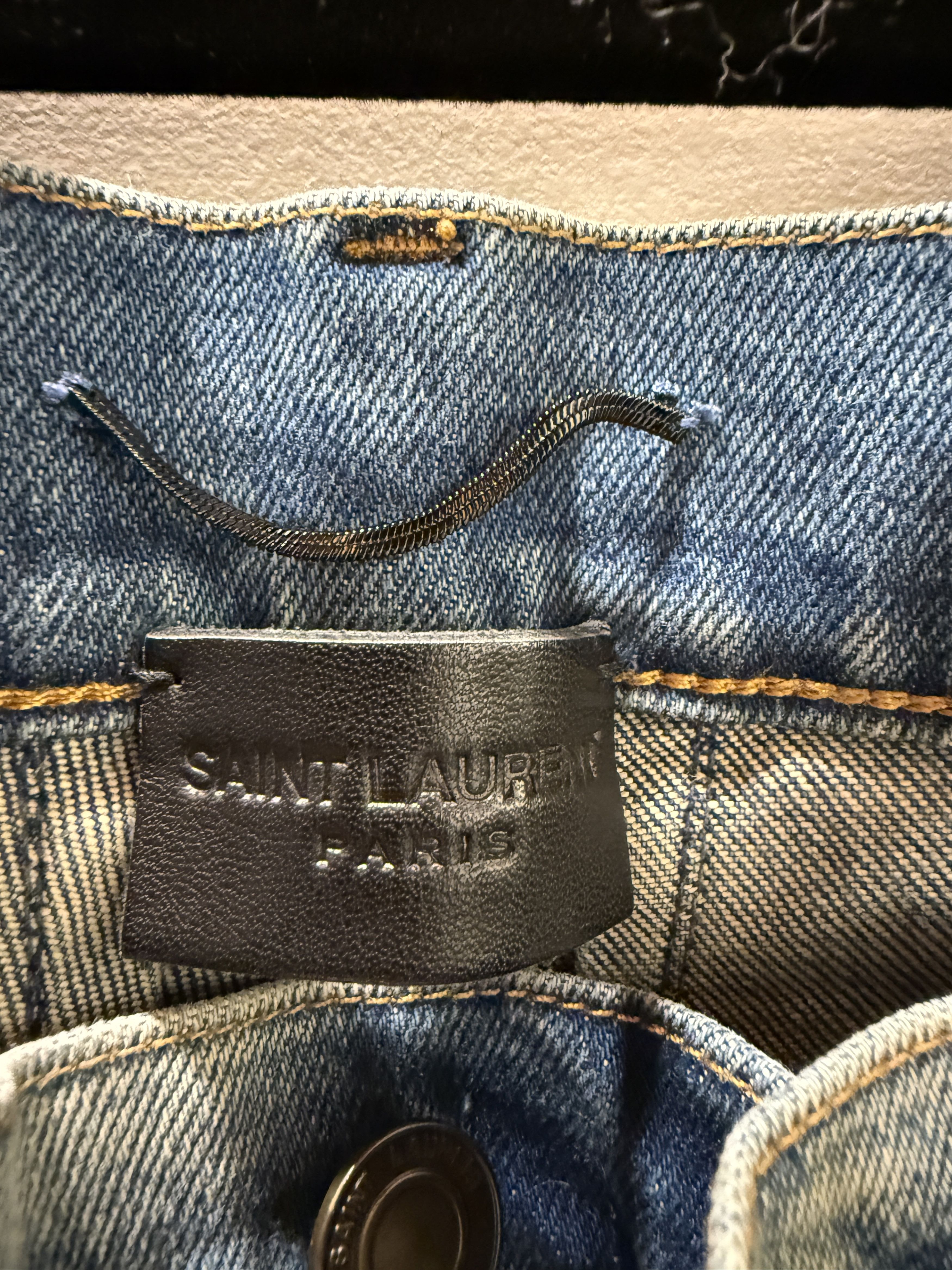 Saint Laurent Paris Saint Laurent Paris Navy Jeans Size 31 Size US 31 - 4 Thumbnail