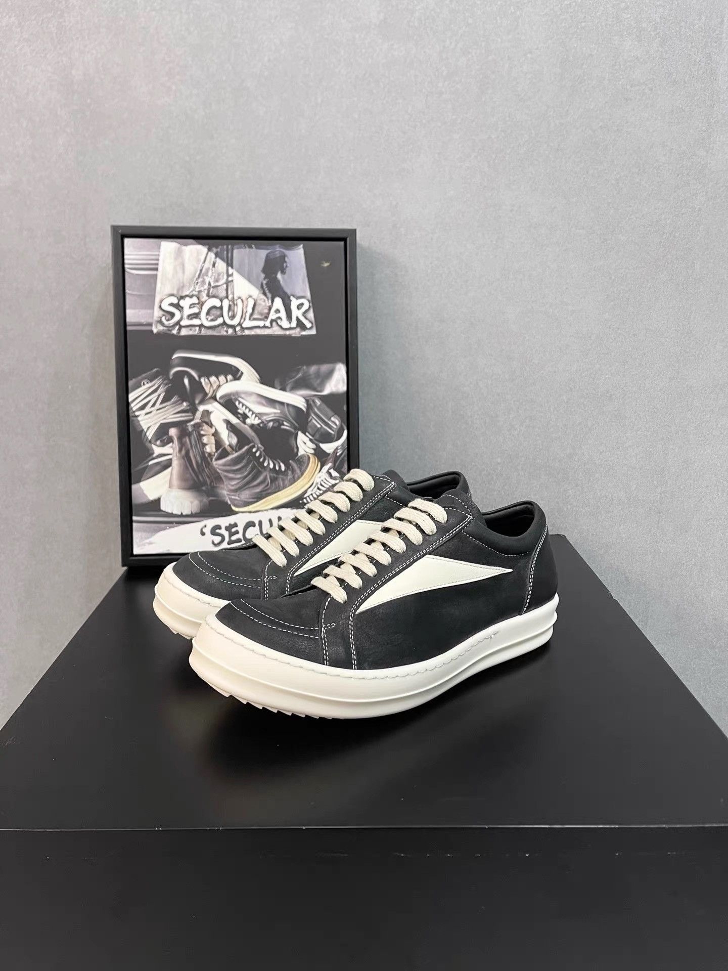 Rick Owens Rick Owens 24SS Calfskin Vintage "Vans" Women's Sneakers K34 Size US 6 / IT 36 - 1 Thumbnail