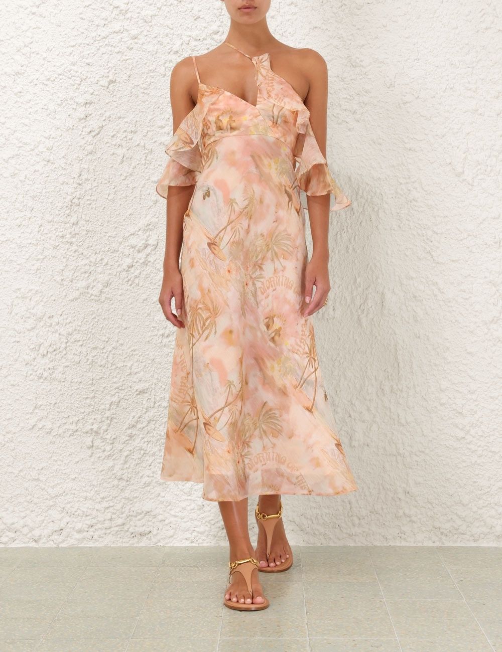 Zimmermann oc11z0226 Illuminate Flutter Slip Dress In Multicolor Size M / US 6-8 / IT 42-44 - 7 Thumbnail
