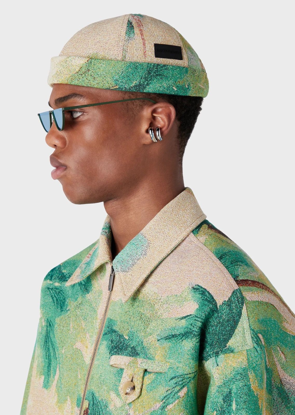 Emporio Armani !DS! FW22 Emporio Armani Green Palm Tree Summer Jacket Size US M / EU 48-50 / 2 - 9 Thumbnail
