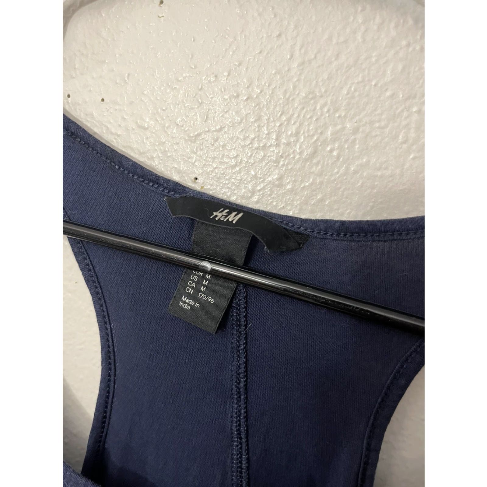 H&M H&M Solid Blue Tank Top Women Medium Regular Size M / US 6-8 / IT 42-44 - 3 Thumbnail