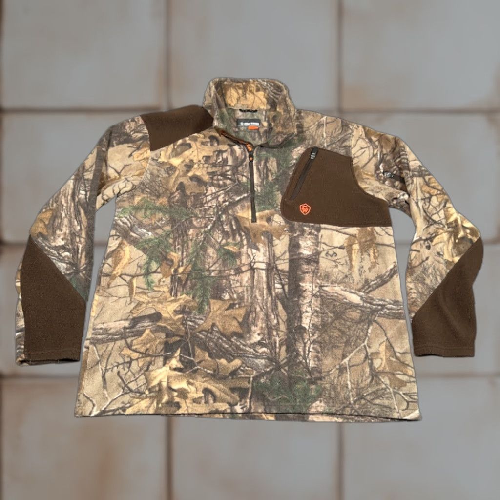 Realtree Game Winner Sweater Adult EXTRA LARGE Brown Realtree Camo Fleece Pullover Hunting Shirt Size US XL / EU 56 / 4 - 1 Thumbnail