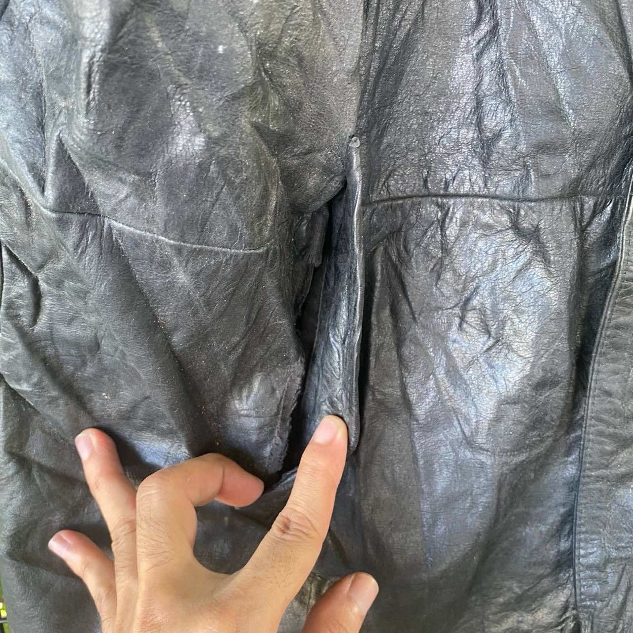 Genuine Leather × Vintage Vintage Wind Armor Leather Jacket Size US L / EU 52-54 / 3 - 5 Thumbnail