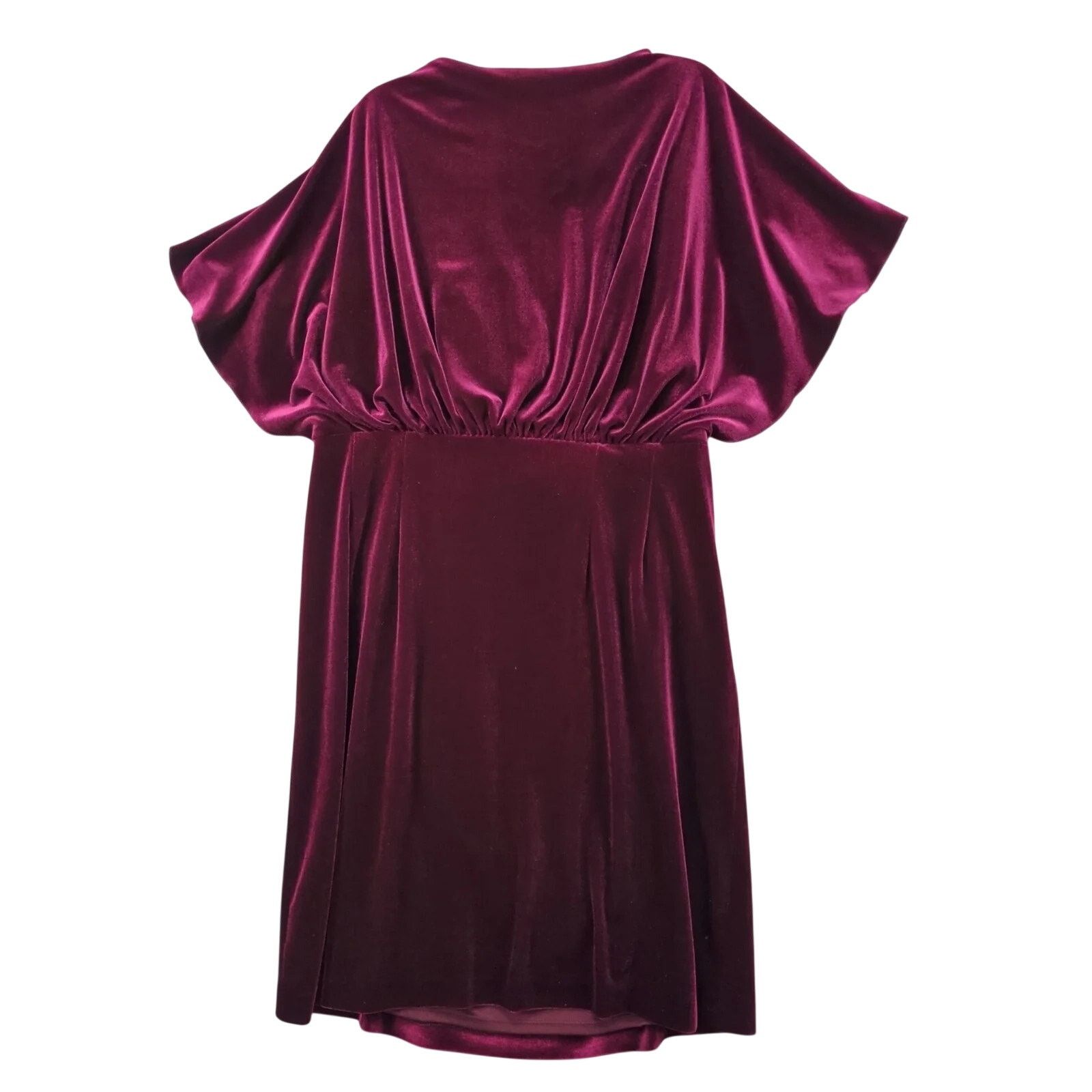 Jessica Simpson Jessica Simpson Burgundy Velvet Dress 12W Flutter Slv Open Size XL / US 12-14 / IT 48-50 - 10 Thumbnail
