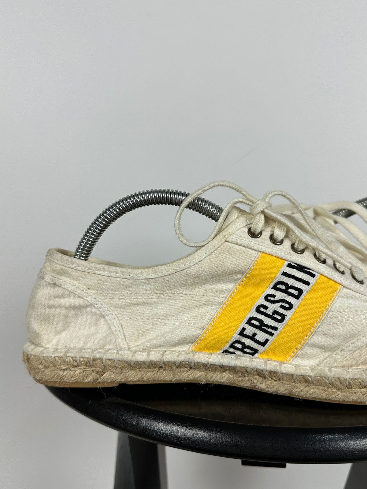 Dirk Bikkembergs Bikkembergs Lace Up Espadrilles Canvas Jute Sole Logo Stripe Size US 6 / EU 39 - 20 Thumbnail