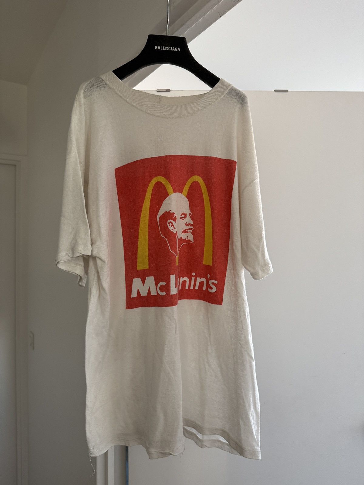 Vintage *RARE* 80s COLD WAR USSR SOVIET MC LENIN MCDONALD’S PARODY Size US XL / EU 56 / 4 - 1 Thumbnail