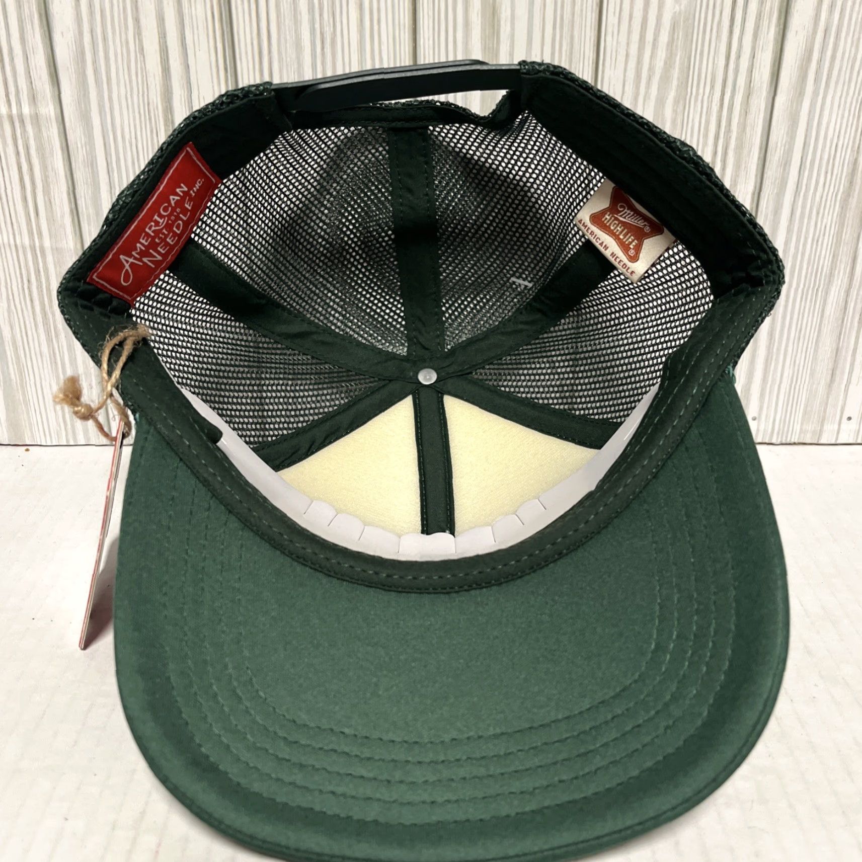 American Needle American Needle Miller High Life Beer Hat Cap Snapback Rope Trucker Green – Casual, Adjustable, Breathable; One Size; Men Size ONE SIZE - 6 Thumbnail