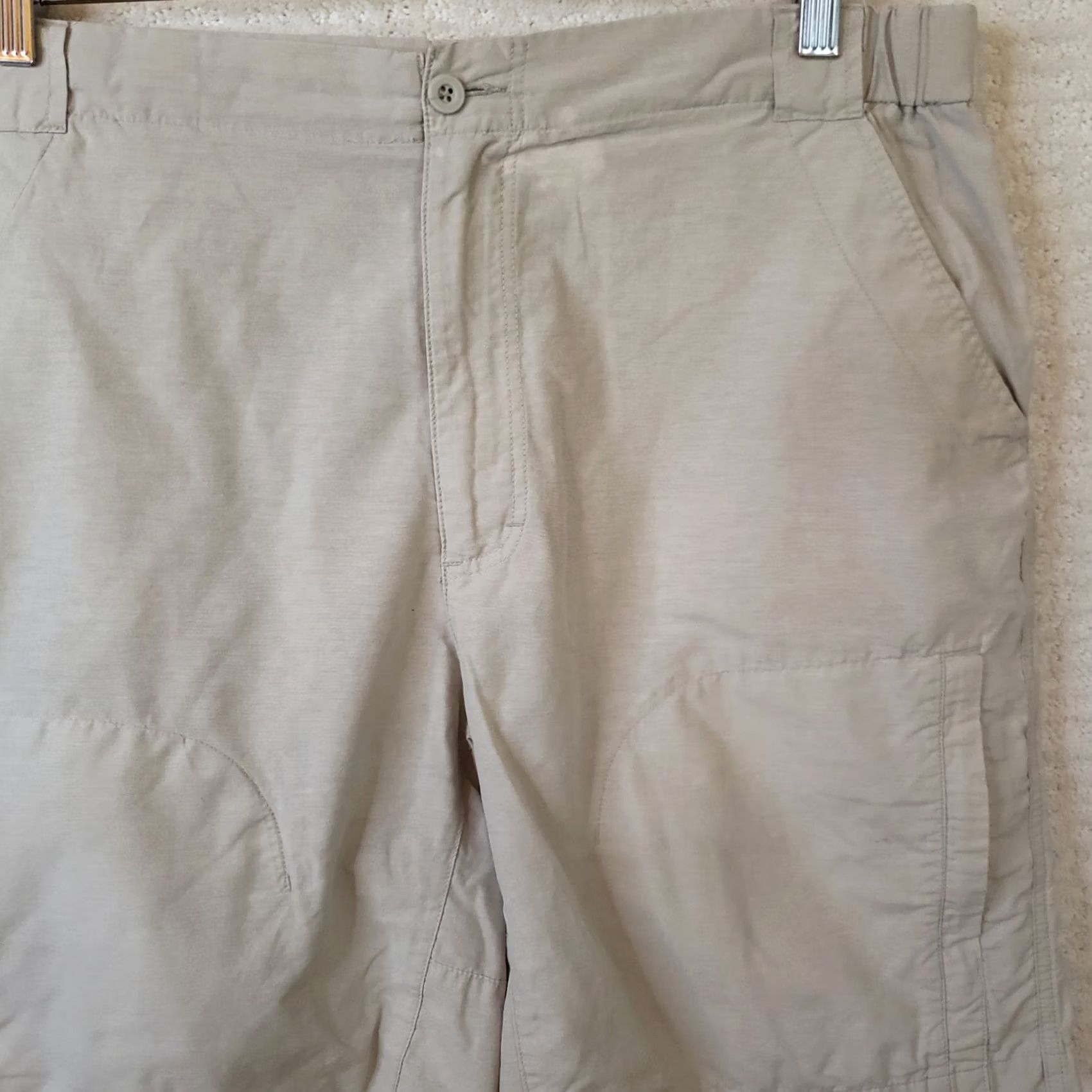 Vintage Woolrich Shorts Men's 36 Beige Zip Front 9in Inseam 5-Pocket Cargo Casual Travel Cotton Nylon Sun American Mens Size US 36 / EU 52 - 3 Thumbnail