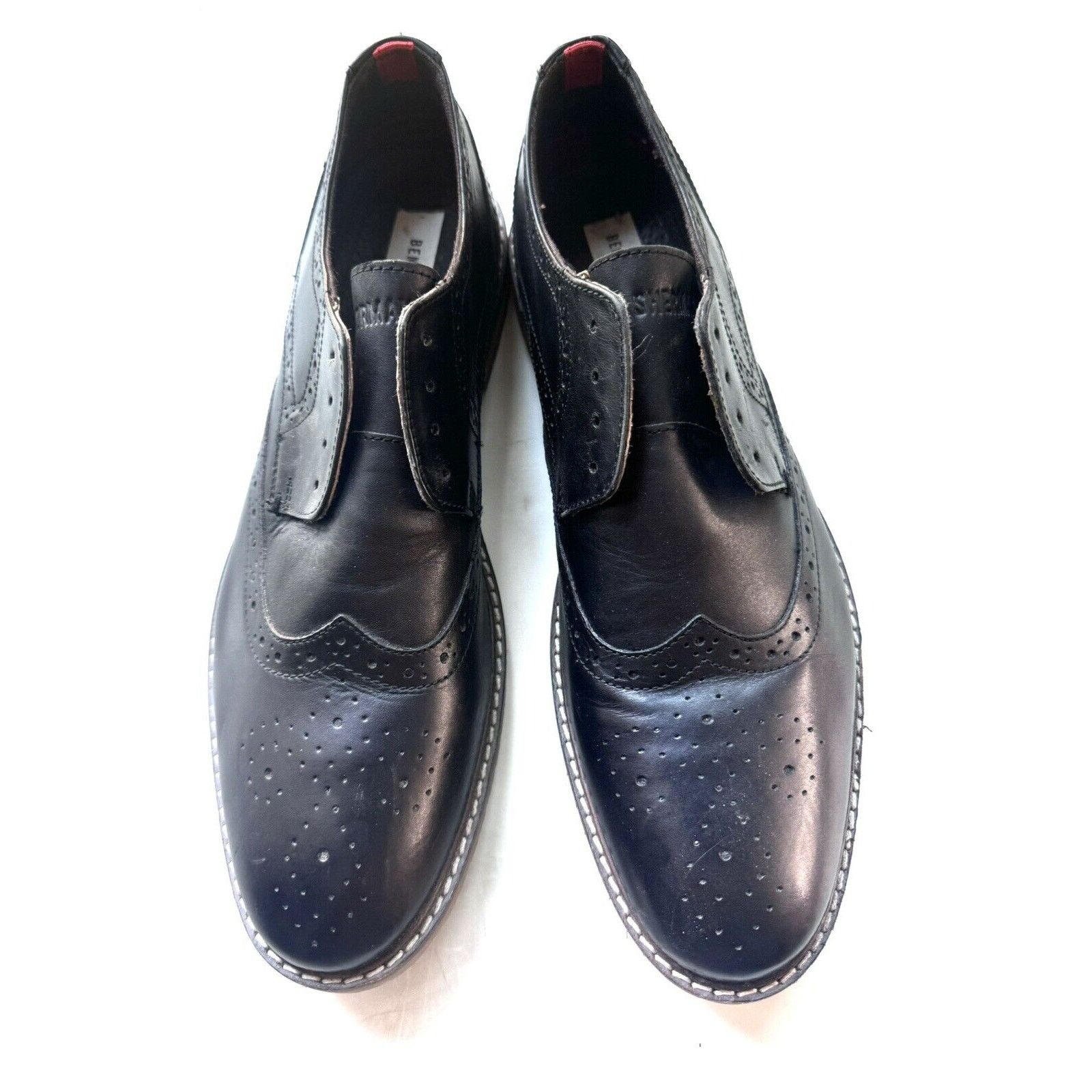 Ben Sherman BEN SHERMAN WINGTIP BN21011 01A BLACK OXFORD SHOES 10 Size US 10 / EU 43 - 1 Thumbnail