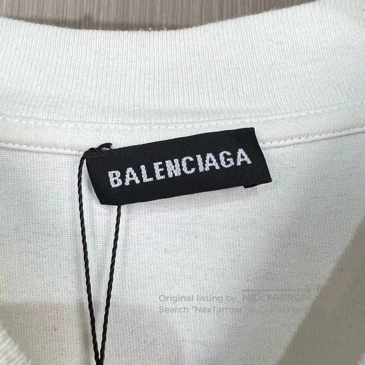 Balenciaga Balenciaga Embroidered Hem Letter Tee. Size XS / US 0-2 / IT 36-38 - 5 Thumbnail