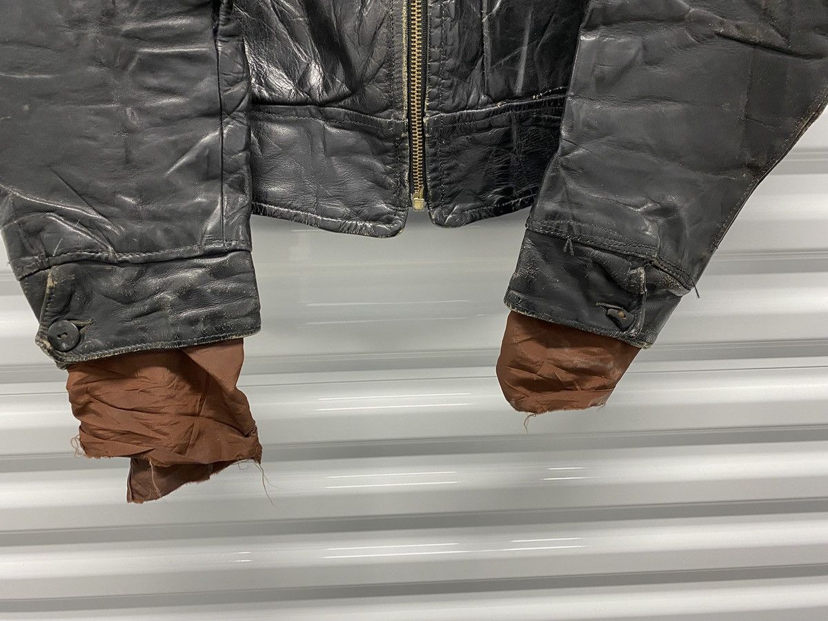 Vintage Enfants Riche Déprimés Style THRASHED 60s leather jacket Size US M / EU 48-50 / 2 - 6 Thumbnail
