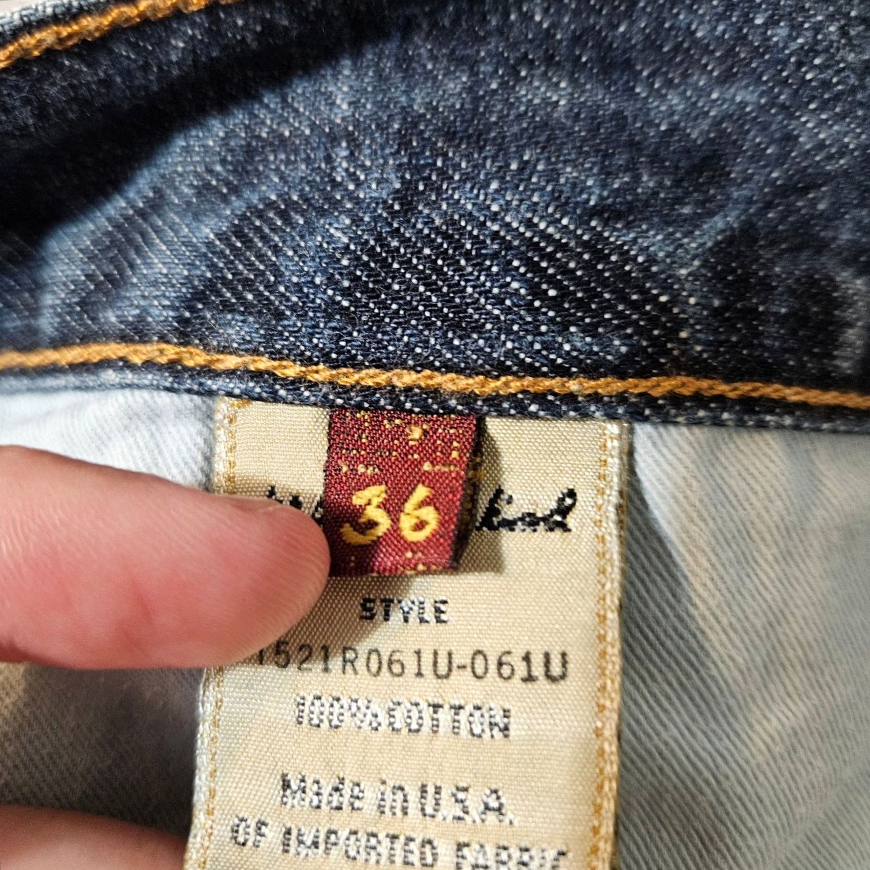 7 For All Mankind 7 For All Mankind Mens Straight Relaxed Button Denim Jean 36 x 30 USA Cotton Size US 36 / EU 52 - 6 Thumbnail