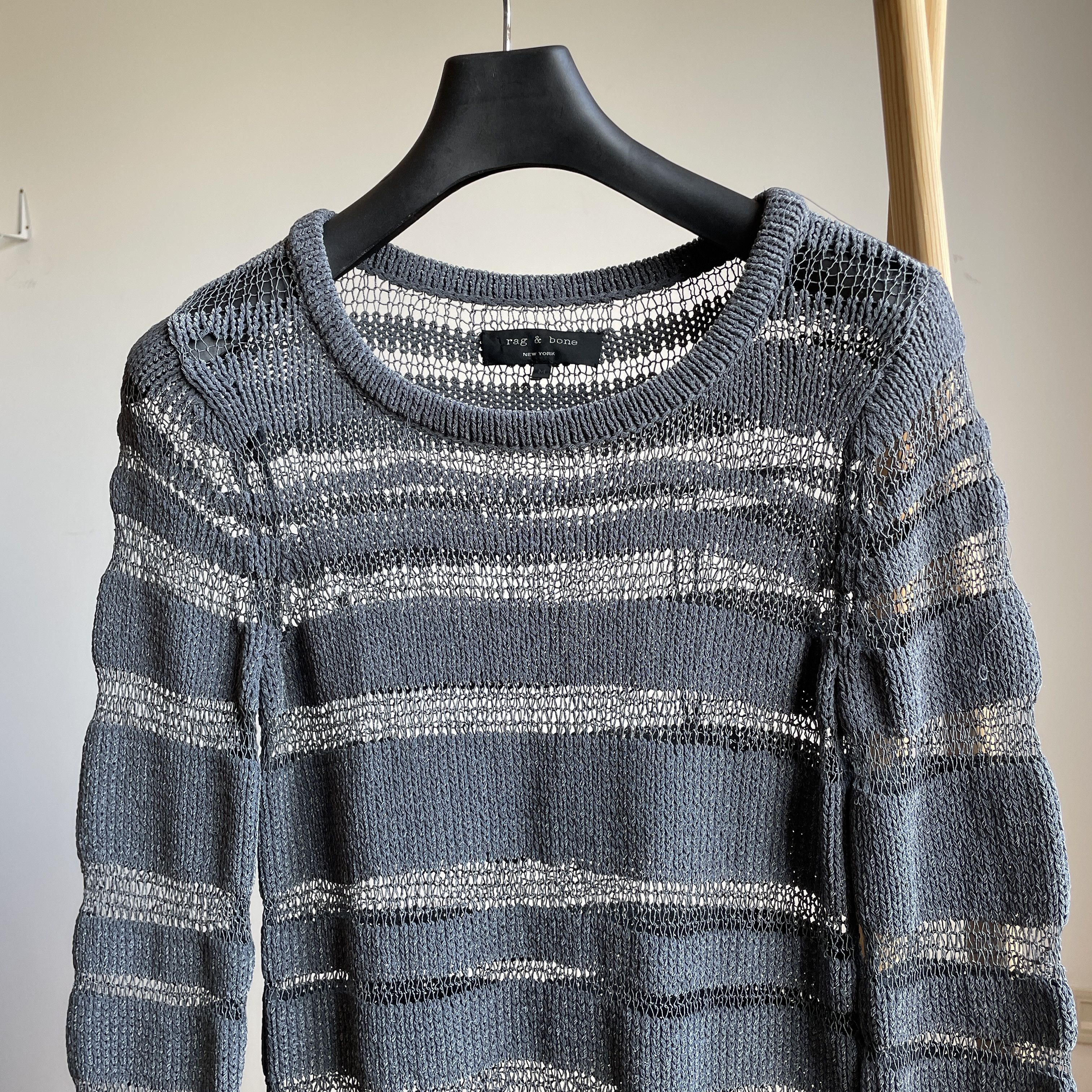 Rag & Bone Rag & Bone Womens Mesh Crochet Chain-Link Sweater Size M / US 6-8 / IT 42-44 - 5 Thumbnail