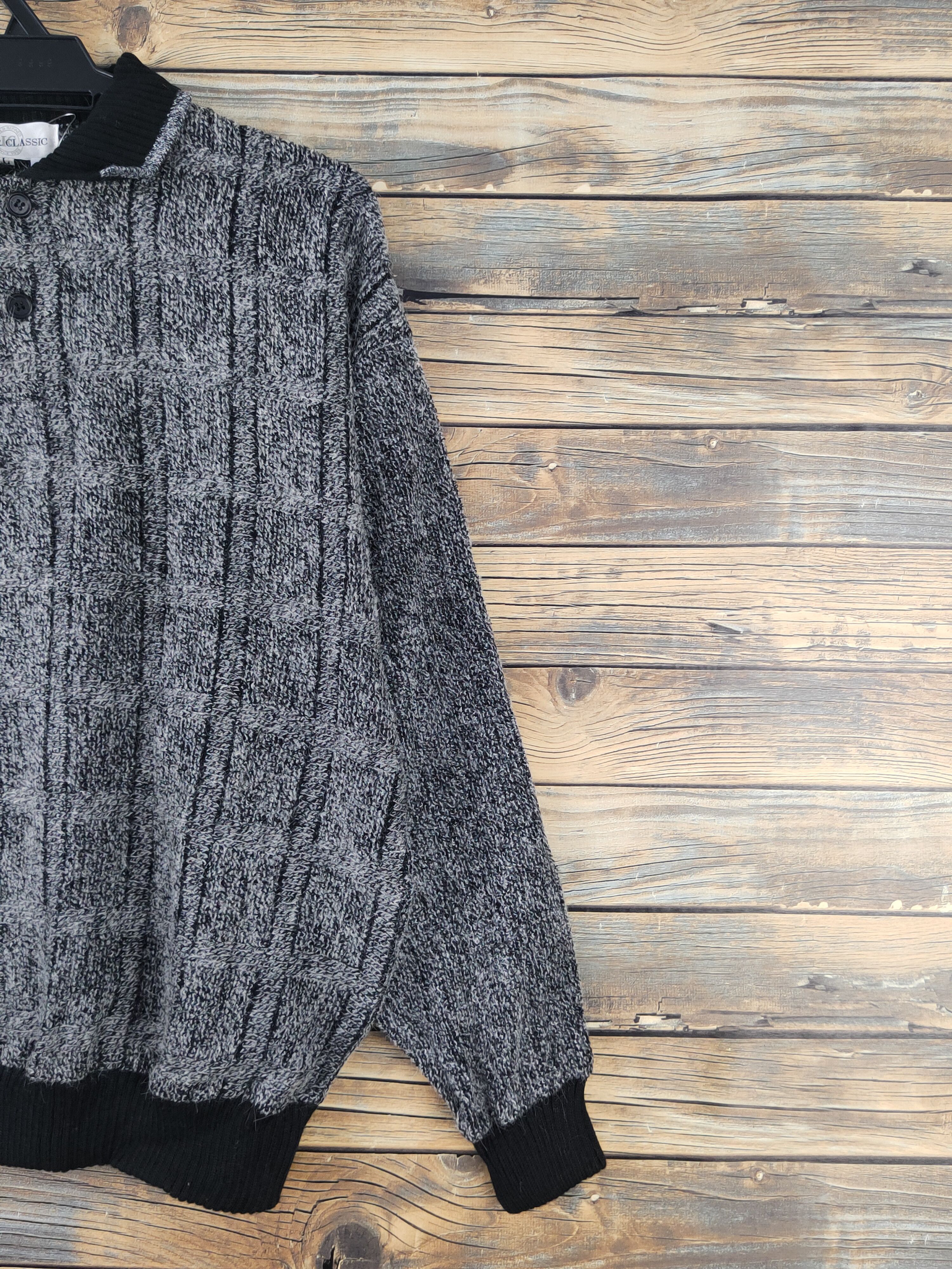 Homespun Knitwear Inter Classic Black Wool Knitwear Sweatshirts #W1822 Size US L / EU 52-54 / 3 - 5 Thumbnail