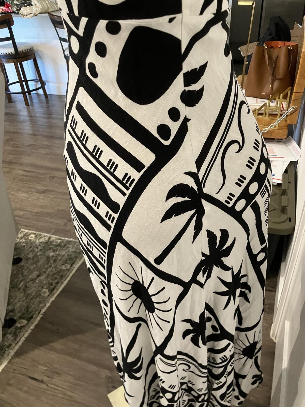 Other NWOT Black and White Patterned Sleeveless Maxi Dress Size XS / US 0-2 / IT 36-38 - 6 Thumbnail