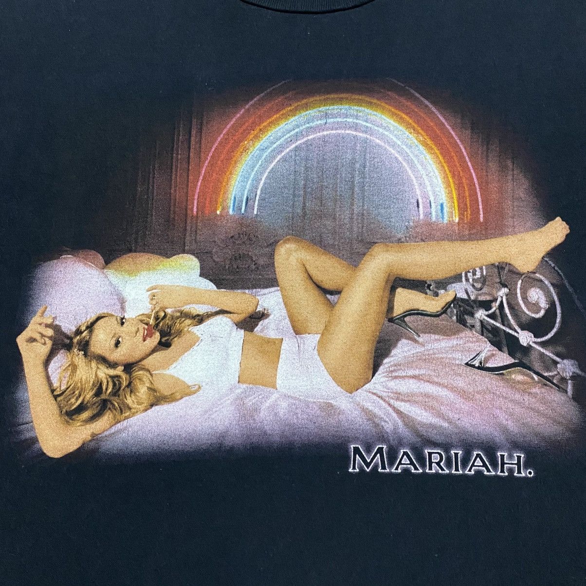 Band Tees Rare‼️🔥Vintage Mariah Carey Butterfly Rainbow Tour T-Shirt Size US S / EU 44-46 / 1 - 7 Thumbnail