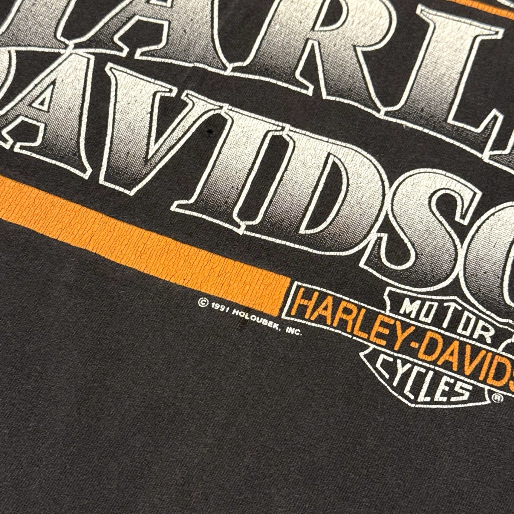 Harley Davidson VINTAGE Harley-Davidson Eagle 1991 Bay City Single Stitch Black T-Shirt Mens XL Burnished? Size US XL / EU 56 / 4 - 6 Thumbnail